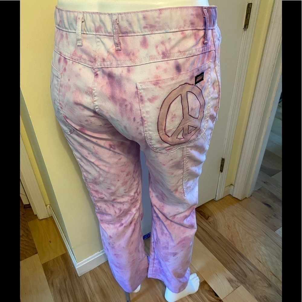 Dickies cotton/ poly blend purple haze dyed jeans 40x30